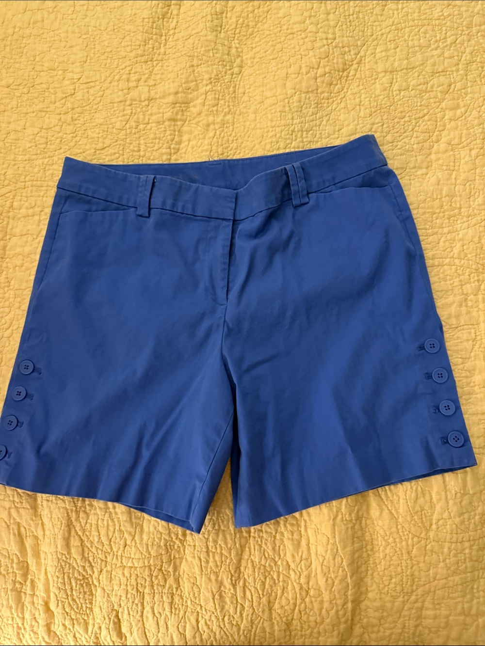 Talbots Royal Blue Button-Detail Bermuda Shorts